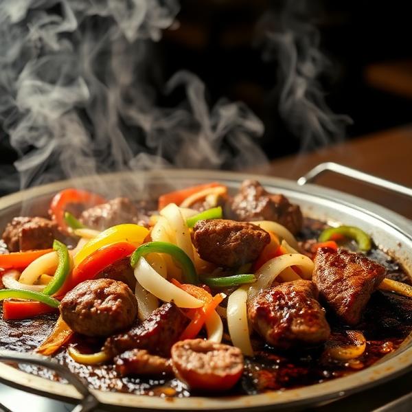 Sizzling fajitas